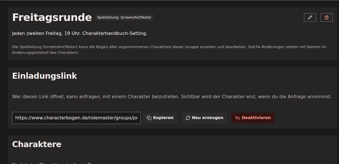 Screenshot zur Änderung