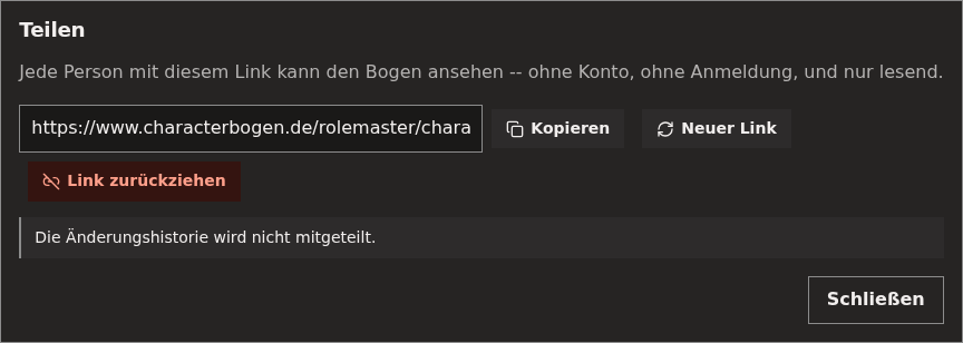 Screenshot zur Änderung