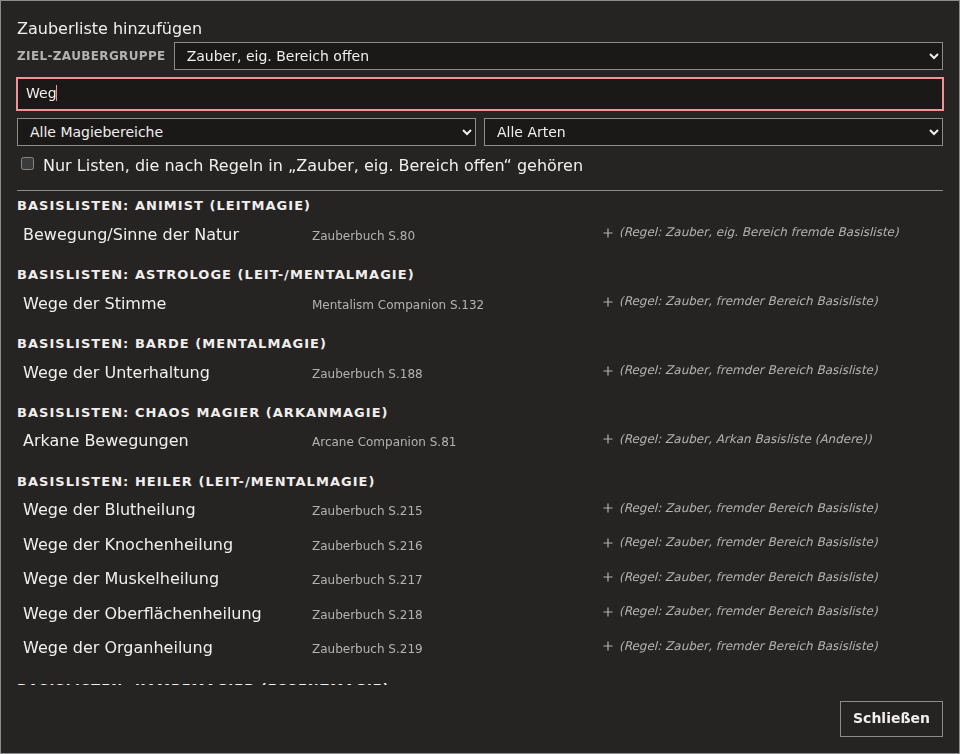 Screenshot zur Änderung