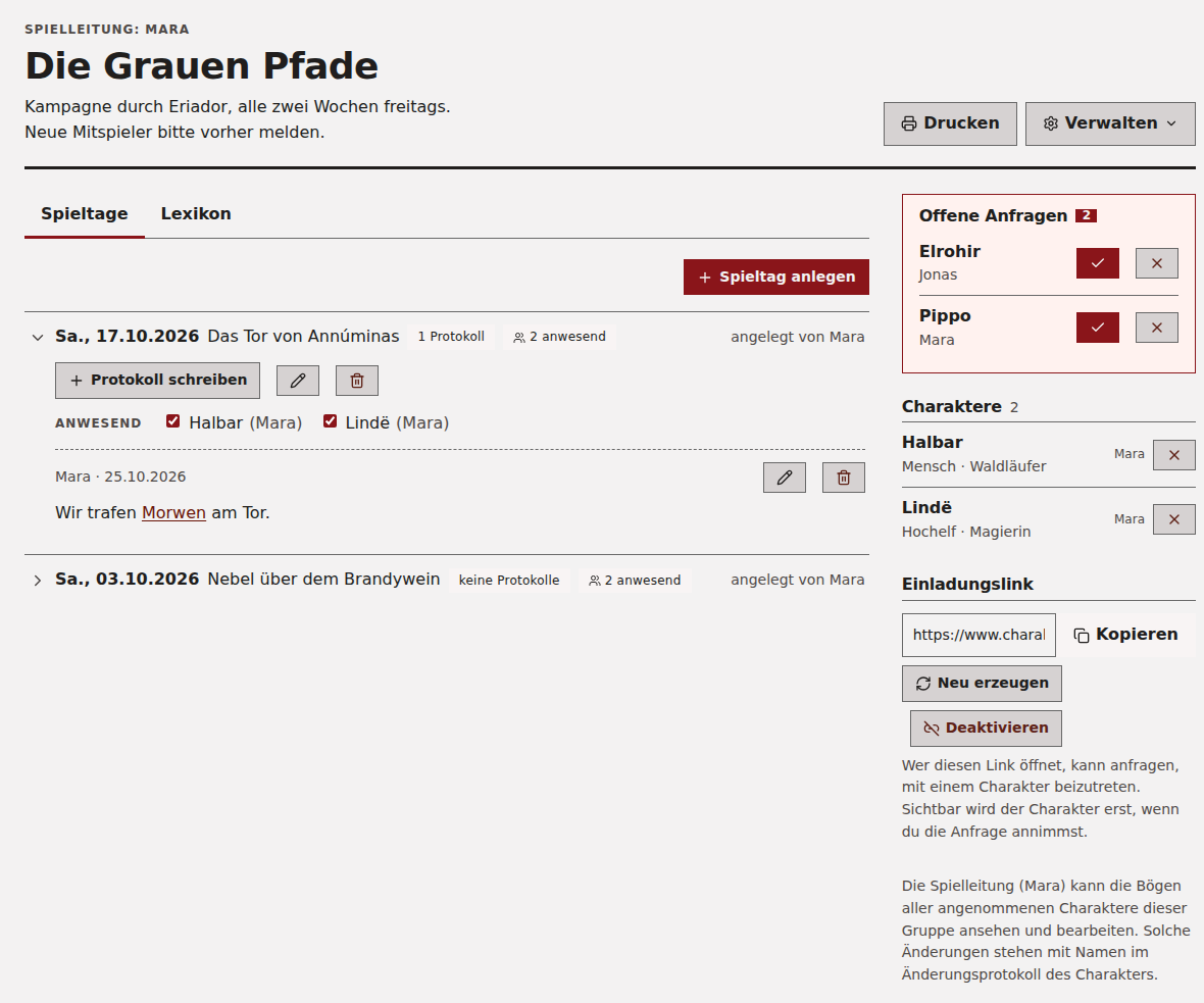 Screenshot zur Änderung
