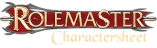 Rolemaster Character Sheet